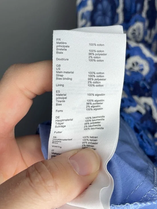 Maje Three-tone Crochet Dress in Blue Size 38(M) - Picture 9 of 11